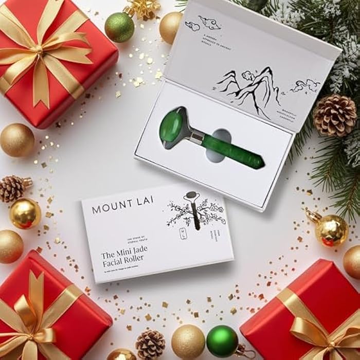 Mount Lai Mini Jade Face Roller - Authentic Jade Roller for Tension Relief, Puffiness & Radiant Skin, Relaxing Face Massager for All Skin Types - Image 2