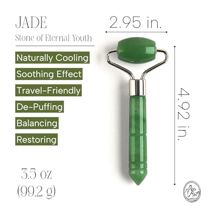 Mount Lai Mini Jade Face Roller - Authentic Jade Roller for Tension Relief, Puffiness & Radiant Skin, Relaxing Face Massager for All Skin Types - Image 4