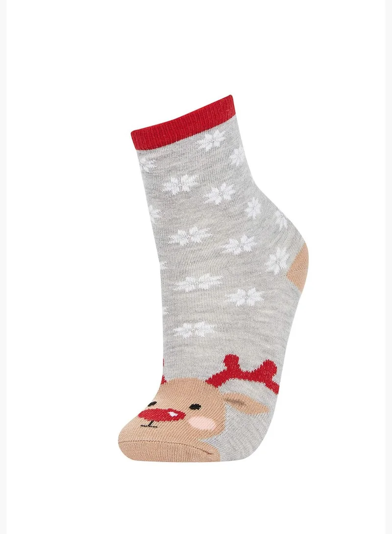 DeFacto New Year 3 Pack Penguin & Deer Print High CutSocks