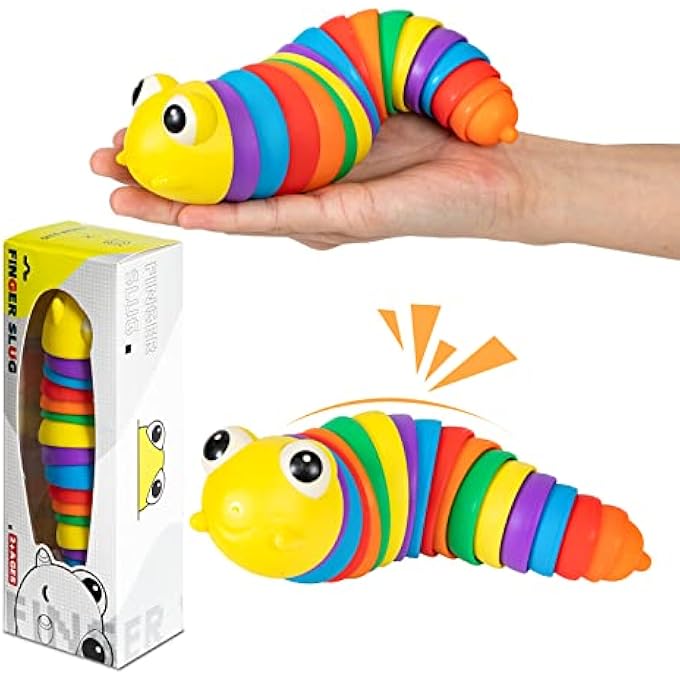 tomyoung Slug Fidget Toy Sensory Fidget Toys,Relief Anti-Anxiety and ADHD ADD OCD Caterpiller Fidget Worm Articulated Stim Toy,No-Mess Fidget Pack for Autistic, Kids & Adults - Image 1