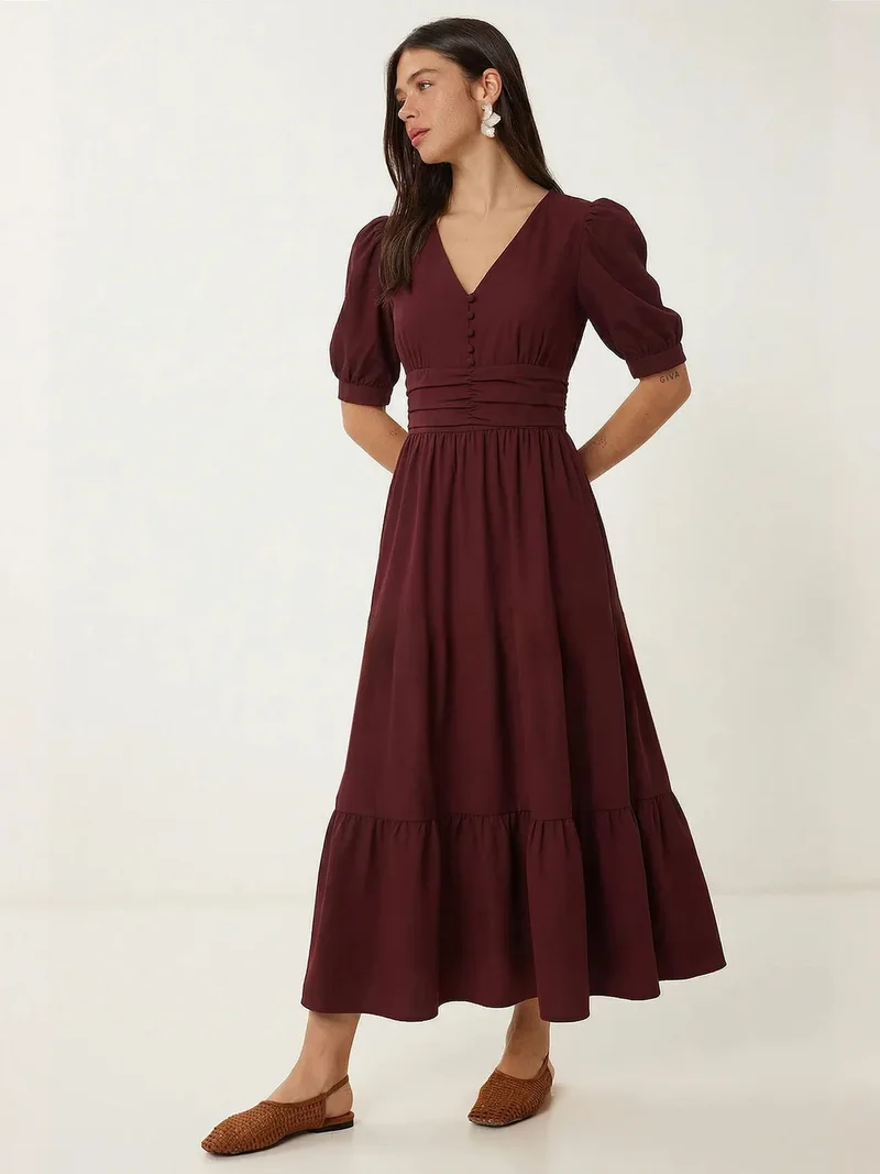 السعادة في إسطنبول ISTANBUL Women's Cotton-blend Poplin Maxi Dress