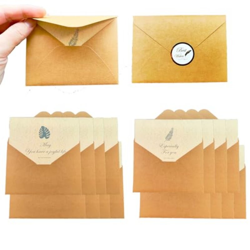 18 pcs Thank You Cards Customized DIY greeting card with Envelopes Blank Note Cards with Kraft Envelopes and Stickers Greeting Cards Mailing for Birthday Wedding Bridal Shower 4.7 * 3.5 inch - Image 1