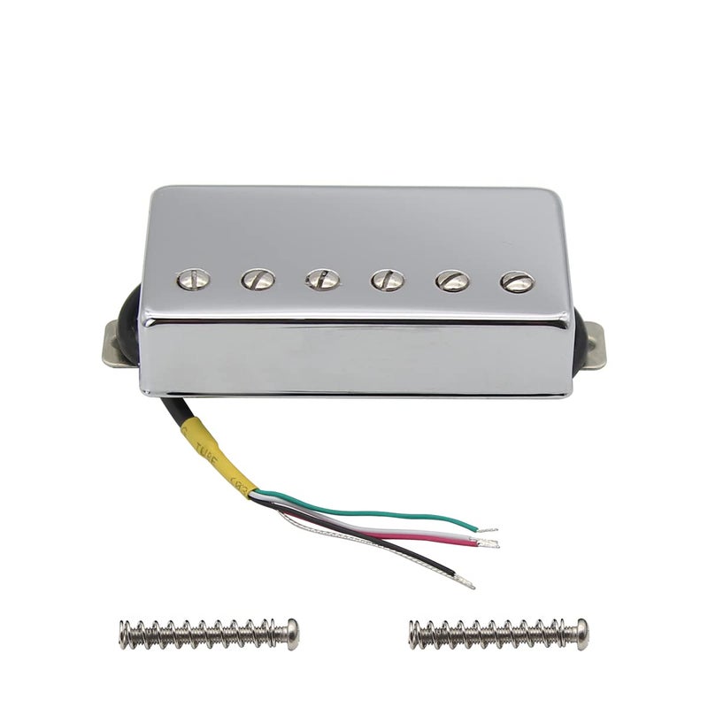 FLEOR Alnico 5 Guitar Humbucker Pickup 4-Wires 14-15K Bridge Pickup Chrome Fit LP Guitar Part - Image 1