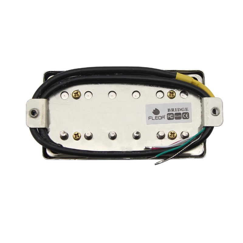 FLEOR Alnico 5 Guitar Humbucker Pickup 4-Wires 14-15K Bridge Pickup Chrome Fit LP Guitar Part - Image 2