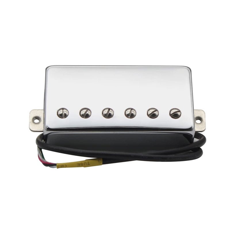 FLEOR Alnico 5 Guitar Humbucker Pickup 4-Wires 14-15K Bridge Pickup Chrome Fit LP Guitar Part - Image 3