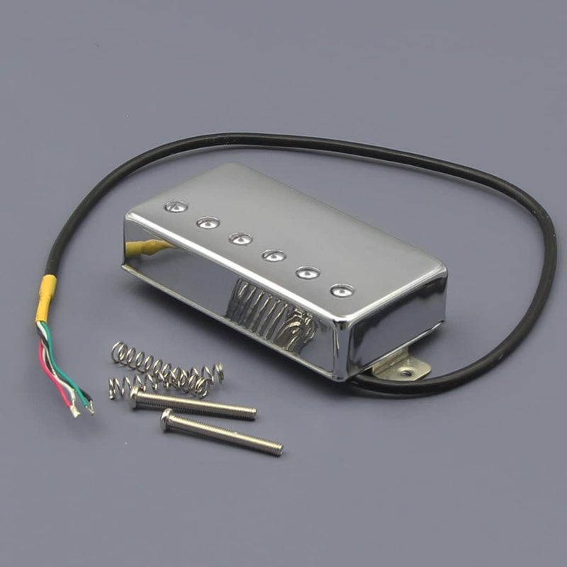 FLEOR Alnico 5 Guitar Humbucker Pickup 4-Wires 14-15K Bridge Pickup Chrome Fit LP Guitar Part - Image 4