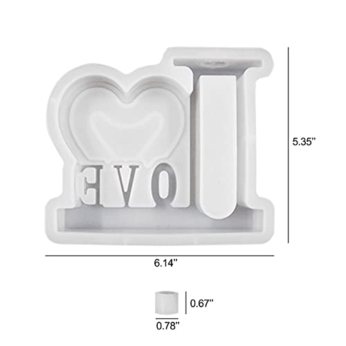 VIOKKO Resin Molds for Vase Plant Propagation Station, Heart Shaped Photo Frame Flower Arrangement Valentine's Silicone Molds with 6 Acrylic Test Tubes for Hydroponic/Flowers - Image 2