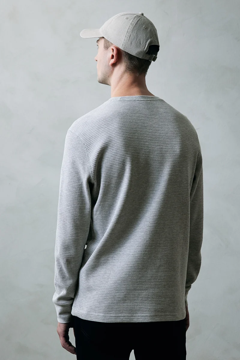 H&M Waffled jersey top