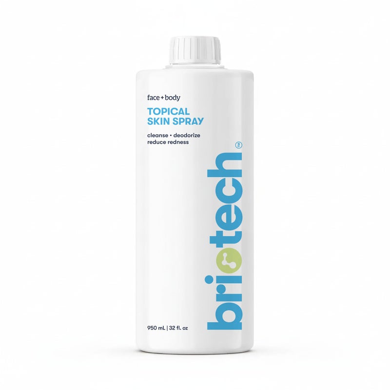 BRIOTECH Topical Skin Spray, Hypochlorous Acid for Sensitive Skin, HOCl Facial Mist, Full Body Support Against Irritation, Calm Redness, Soothe Foot & Scalp, 32 fl oz Refill (1 Pack) - Image 1