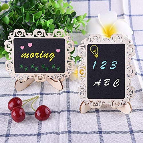 KREEPO Chalkboard Stand Wooden Place Card Name Blackboard Table Number Price (MDF_Chalkboard_15 Pc) C-3 - Image 3