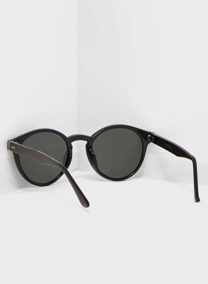 Mango Man Rounded Sunglasses