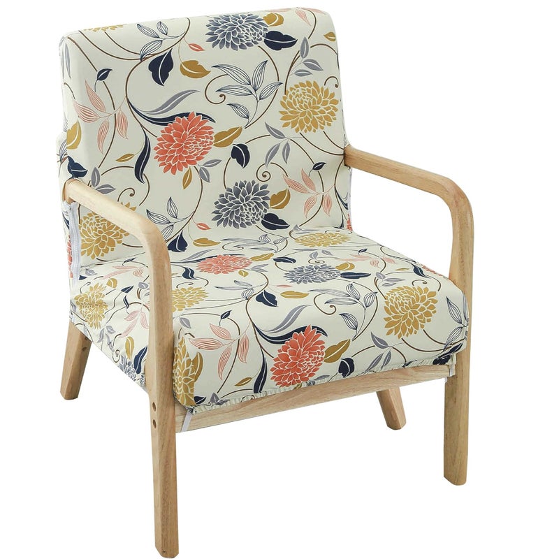 Deisy Dee Printed Mid-Century Modern Chair Cover, Stretch Reading Armchair Covers, Upholstered Living Room Chair Covers (WW) - Image 1