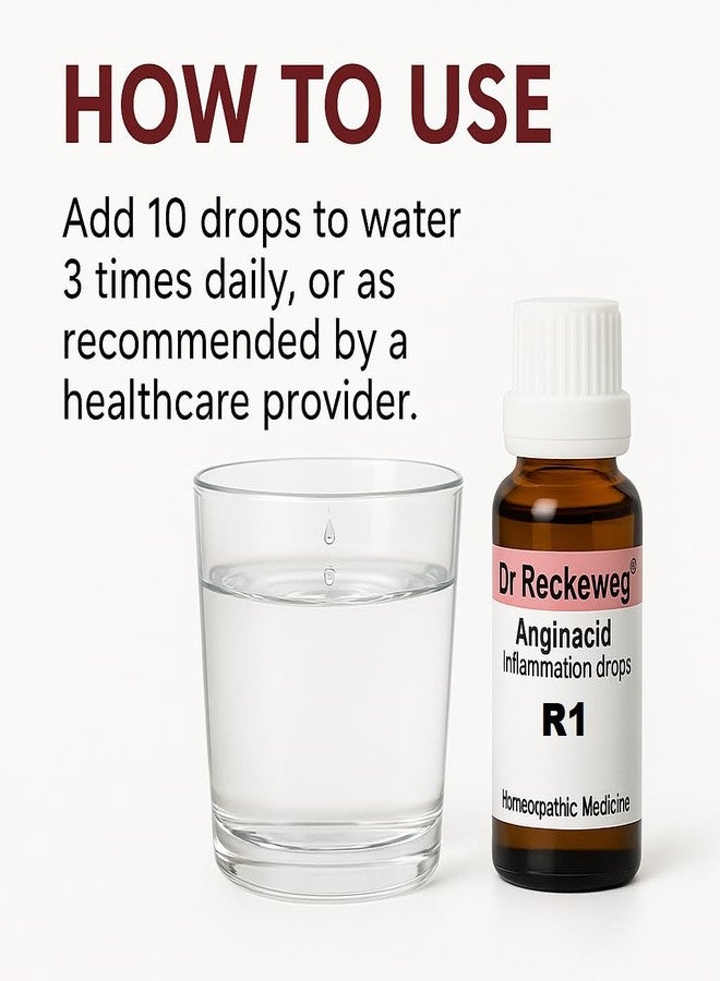 Homeoved - Dr. Reckewega R1 Inflammation Drops - Homeopathic Remedy for Inflammatory Conditions, Immune Support & Infection Relief - 22ml Each (Pack of 2 Bottles) - Image 4