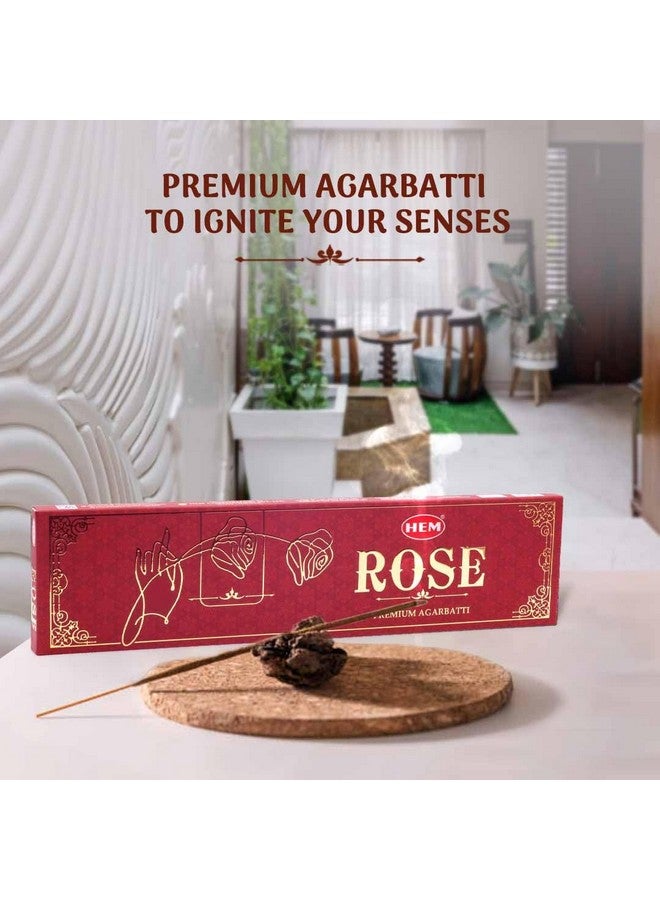 HEM عود هيم روز بريميوم ماسالا | ارتق بمساحتك مع العطر الساحر للورود | مثالي للتأمل والاسترخاء | وقت الاحتراق: 35-40 دقيقة | 10 أعواد بخور لكل منها، 2 علبة - Image 4