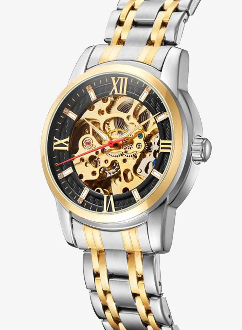 Kenneth Scott black Men's Stainless Steel Mechanical Watch K22311-TBTB - 41 mm for Men | Best Price UAE