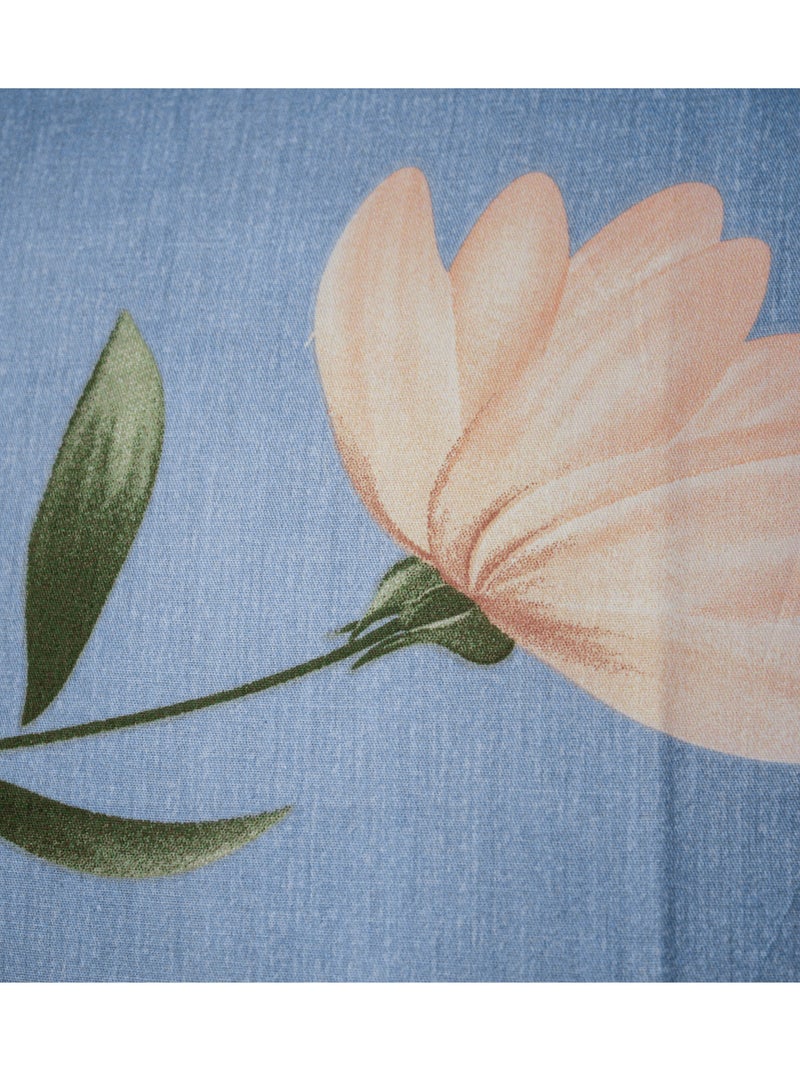 New Twill Cotton Rain Dew Flower Fragrance Blue 200 * 230cm Bed Set of Four Pieces  - Image 4