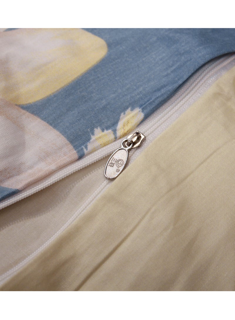 New Twill Cotton Rain Dew Flower Fragrance Blue 200 * 230cm Bed Set of Four Pieces  - Image 5