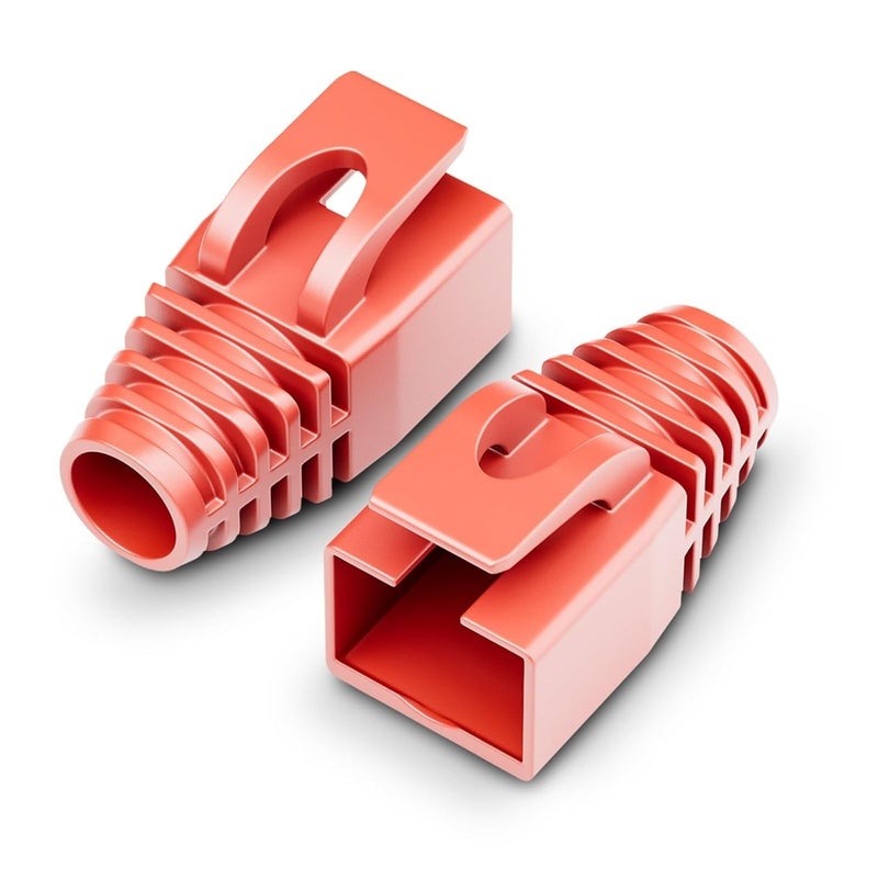 Red RJ45 Ethernet Cable Strain Relief Boots 200pcs For CAT7 CAT6a Network Connector - Image 2