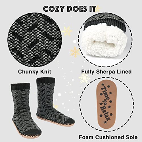 Cozylook Mens Slippers Indoor Soft Sole Warm Fleece Lined Slipper Socks for Men Size 14-15 - Image 5