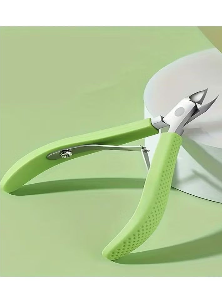 Gecomo Stainless Steel Silicone Cuticle Nippers - Precision Dead Skin Remover & Ingrown Toenail Clipper, Odorless Manicure Tool, Cuticle Care, Nail Clipper - Image 1