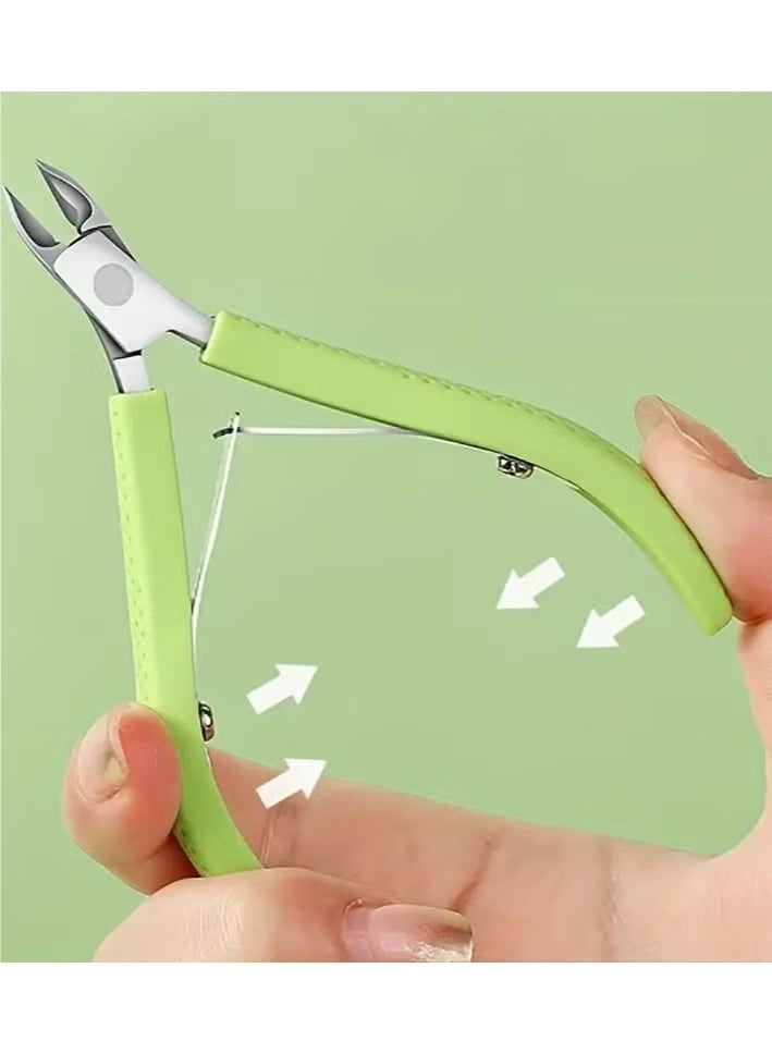 Gecomo Stainless Steel Silicone Cuticle Nippers - Precision Dead Skin Remover & Ingrown Toenail Clipper, Odorless Manicure Tool, Cuticle Care, Nail Clipper - Image 2