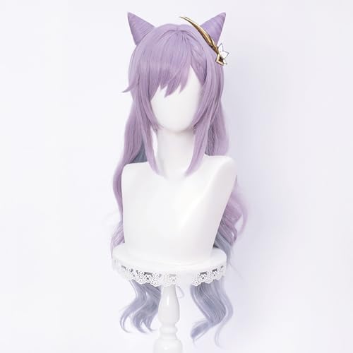 Amback Purple Cosplay Wig with Two Ponytails, Long Purple Gradient Cosplay Wigs + Wig Cap for Halloween Costume Party - Image 2