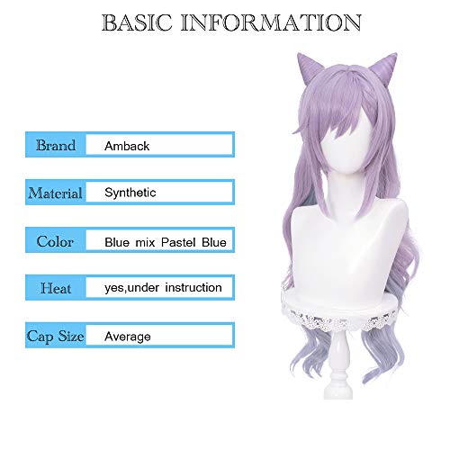 Amback Purple Cosplay Wig with Two Ponytails, Long Purple Gradient Cosplay Wigs + Wig Cap for Halloween Costume Party - Image 4