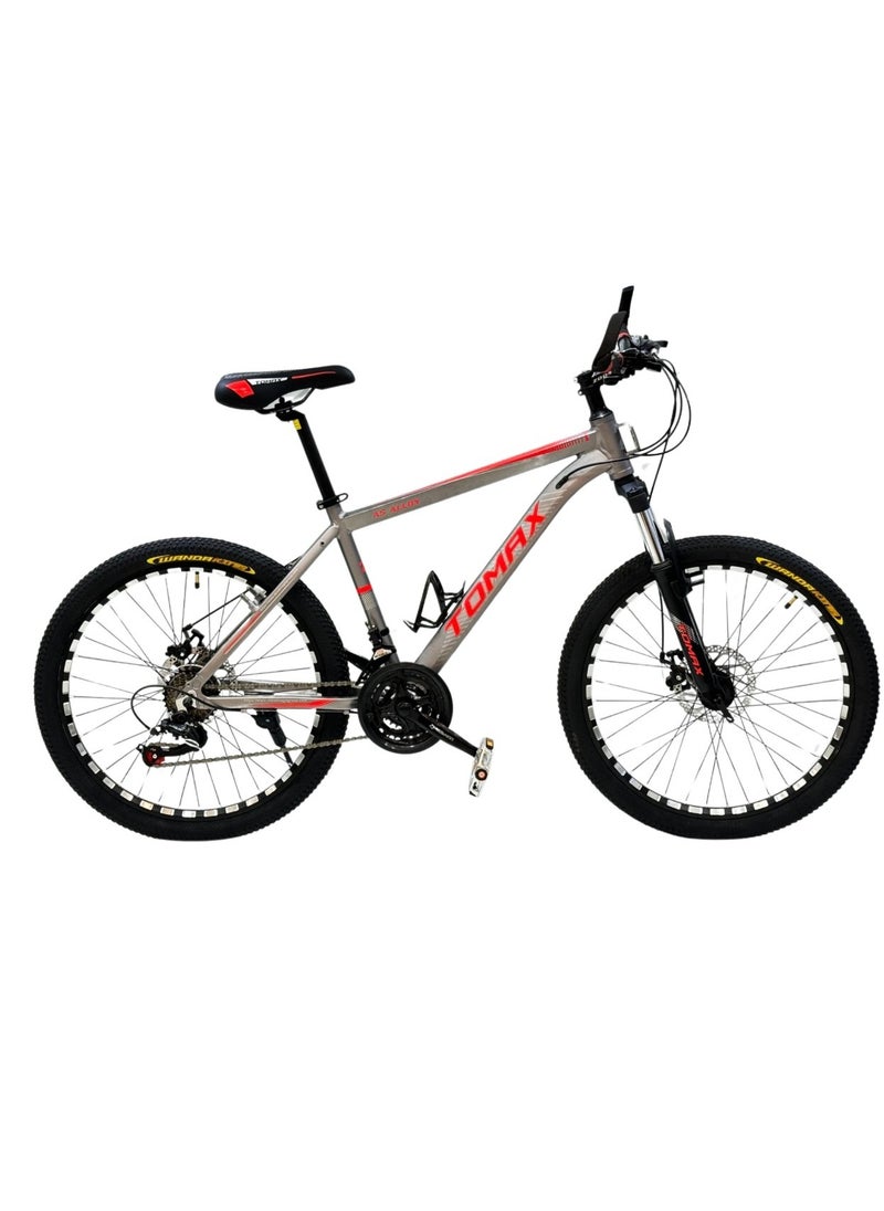 TOMAX TOMAX A5 Aluminum Mountain Bike 24 – 21 Speeds, Lockable Suspension, Quick Release 