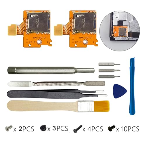 Onyehn Micro SD Card Reader,TF Memory Card Slot Reader Board Replacement Repair Part for Nintendo Switch HAC-SD-01 NS Console(2 Pack) - Image 2