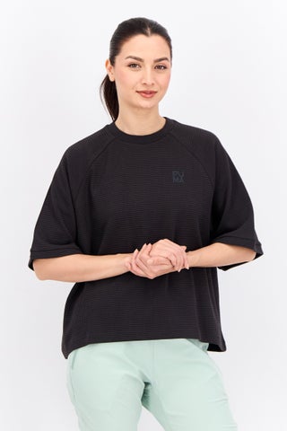 Women Sportswear Fit Short Sleeve Outdoor Sweatshirt, Black - pzsku/ZBA76B9181DCC457B1330Z/45/_/1744899271/b4c5719b-7cc4-4777-b3c4-f90dc626295c