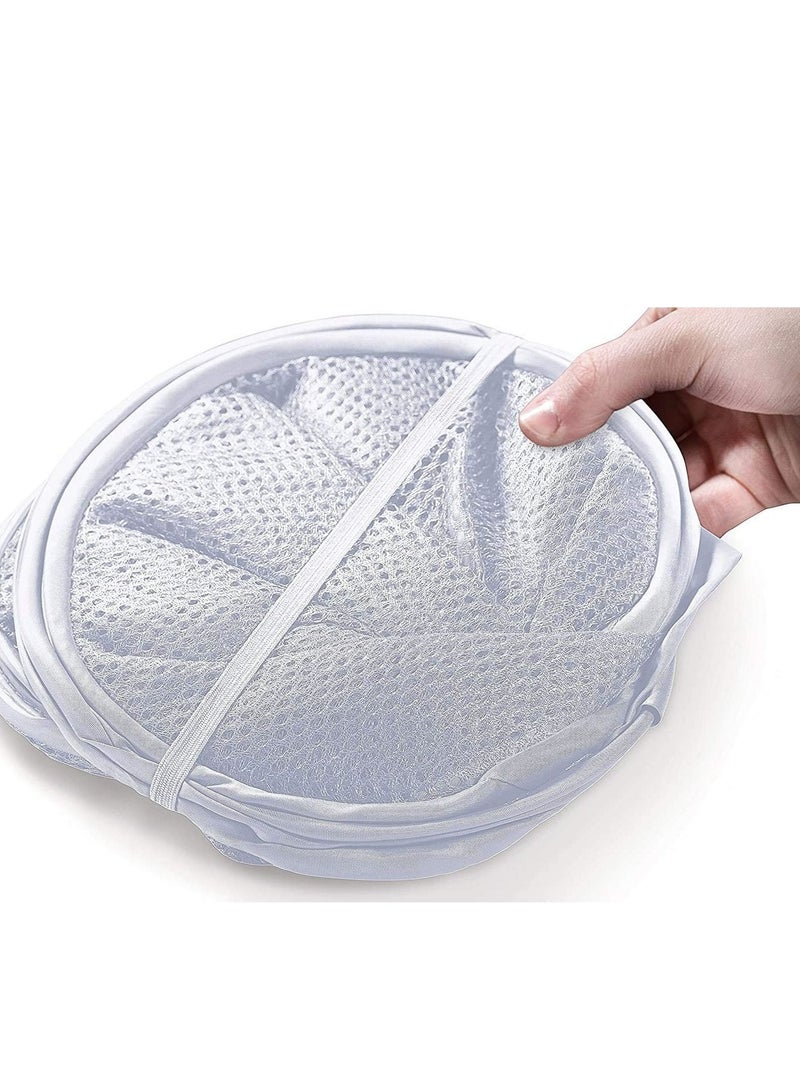 واي آند دي سلة غسيل منبثقة شبكية ، محمولة مقابض متينة قابلة للطي للتخزين وسهلة الفتح والطي الملابس المنبثقة سلال ملابس رائعة لغرفة الأطفال أو السكن الجامعي السفر - Image 3