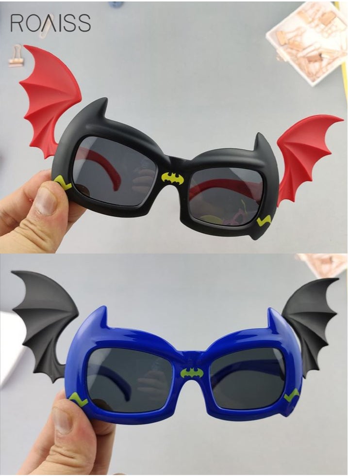 roaiss - Children's Bat Shaped Sunglasses - Polarized Lenses, UV Protection, Flexible TPEE Silicone Frame - 2 Pack, Perfect for Boys, Girls, and Children Age 3-12 - Image 1