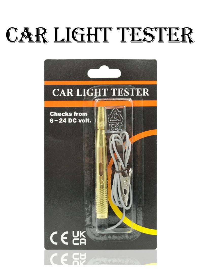 CE DC 6V-24V Auto Car Truck Motorcycle Circuit Voltage Tester Probe Circuit Continuity Tester Car Light Tester Solid Brass  - Image 1
