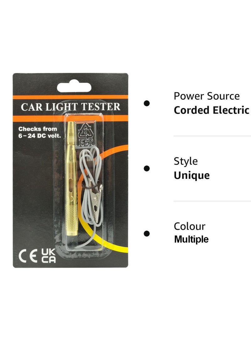 CE DC 6V-24V Auto Car Truck Motorcycle Circuit Voltage Tester Probe Circuit Continuity Tester Car Light Tester Solid Brass  - Image 2