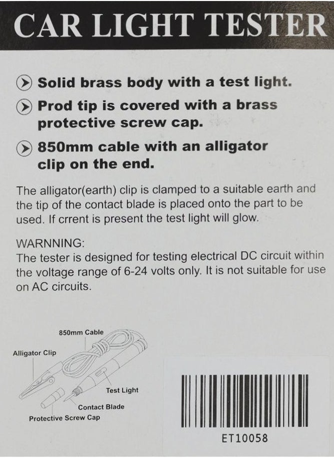 CE DC 6V-24V Auto Car Truck Motorcycle Circuit Voltage Tester Probe Circuit Continuity Tester Car Light Tester Solid Brass  - Image 4