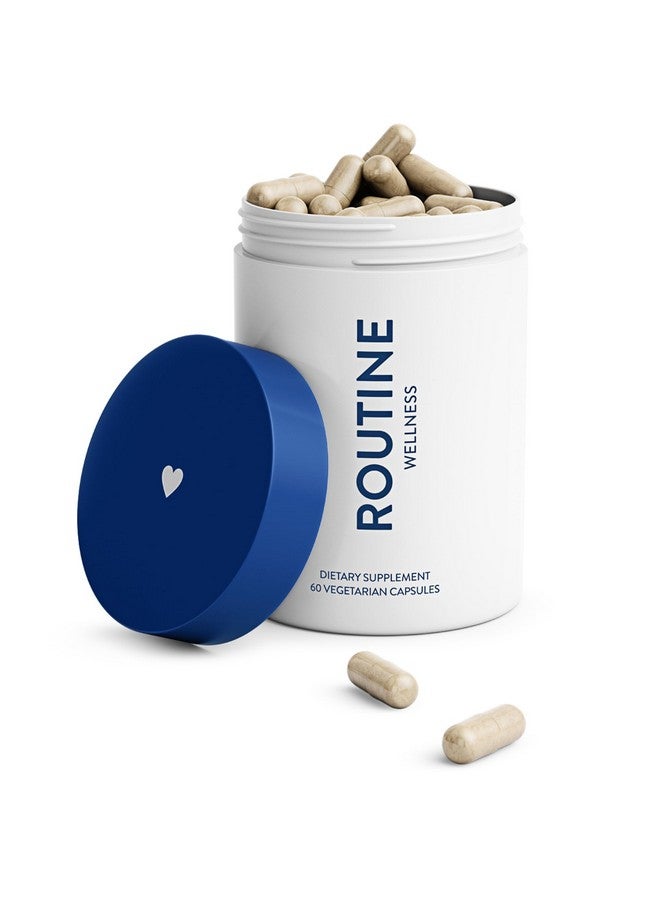 Routine Wellness مكمل نمو الشعر لصحة الروتين - مثبت سريرياً لزيادة كثافة الشعر - يقلل من التجاعيد والخطوط الدقيقة - خالي من الغلوتين، مثالي للنساء والرجال الذين يعانون من تساقط الشعر - زجاجة واحدة، إمداد لمدة 30 يومًا - Image 1