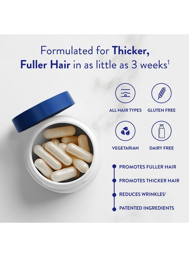 Routine Wellness مكمل نمو الشعر لصحة الروتين - مثبت سريرياً لزيادة كثافة الشعر - يقلل من التجاعيد والخطوط الدقيقة - خالي من الغلوتين، مثالي للنساء والرجال الذين يعانون من تساقط الشعر - زجاجة واحدة، إمداد لمدة 30 يومًا - Image 3
