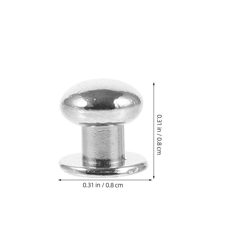 Zinc Alloy Round Head Mini Drawer Pulls Silver Metal Cabinet Handles 50pcs - Image 3