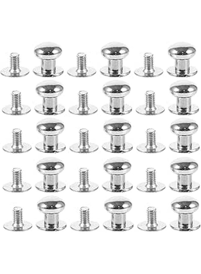 Zinc Alloy Round Head Mini Drawer Pulls Silver Metal Cabinet Handles 50pcs - Image 1