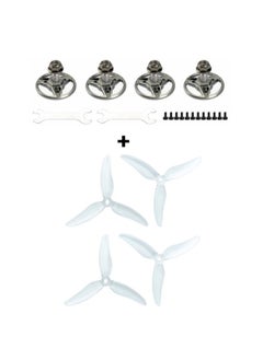 For DJI Fpv Traversing Machine Motor Propeller Seat Mounting Seat Propeller Modified Racing Aerial Photography Drone Upgrade Accessories-Color:51499 1 Set Of Transparent Paddles + 1 Set Of Paddle Seats-Specification:For DJI FPV COMBO