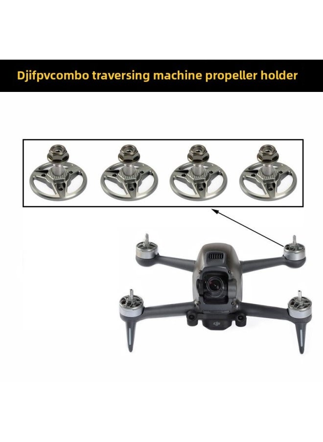 Generic - For DJI Fpv Traversing Machine Motor Propeller Seat Mounting Seat Propeller Modified Racing Aerial Photography Drone Upgrade Accessories-Color:51499 1 Set Of Transparent Paddles + 1 Set Of Paddle Seats-Specification:For DJI FPV COMBO - Image 1