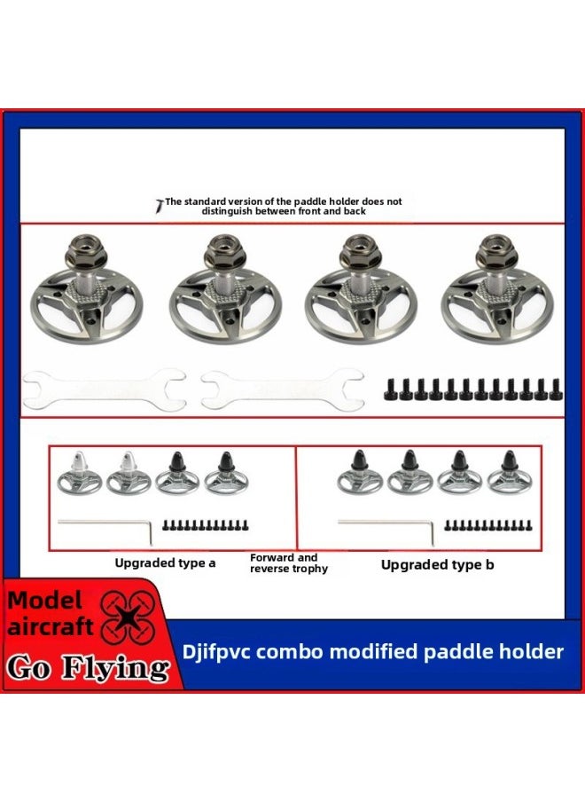 Generic - For DJI Fpv Traversing Machine Motor Propeller Seat Mounting Seat Propeller Modified Racing Aerial Photography Drone Upgrade Accessories-Color:51499 1 Set Of Transparent Paddles + 1 Set Of Paddle Seats-Specification:For DJI FPV COMBO - Image 1