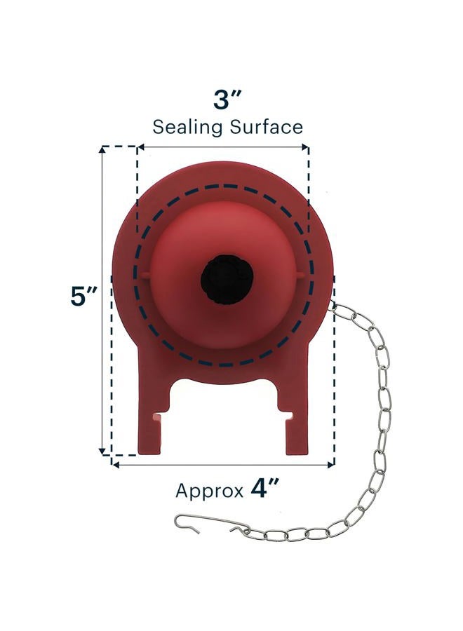 Essential Values 3-Inch Toto Toilet Flapper Replacement - Rubber Toilet Tank Flapper with Chain and Hook, Aftermarket Toilet Flapper for G-Max, Thu499s, Thu331s, Thu175s & 2021bp Toto Toilet Models - Image 3