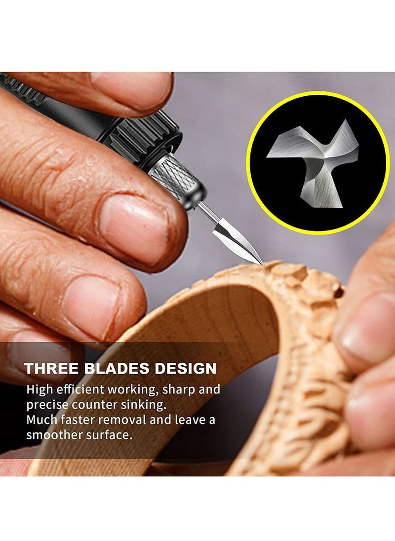 KASTWAVE Wood Carving Drill and Wood Carving Tools Universal Accessories, White Steel Bit Rotary Grinding Tool for Wood Crafts, DIY, Carving, Wood Carving, Drilling 5 Pcs  - Image 3