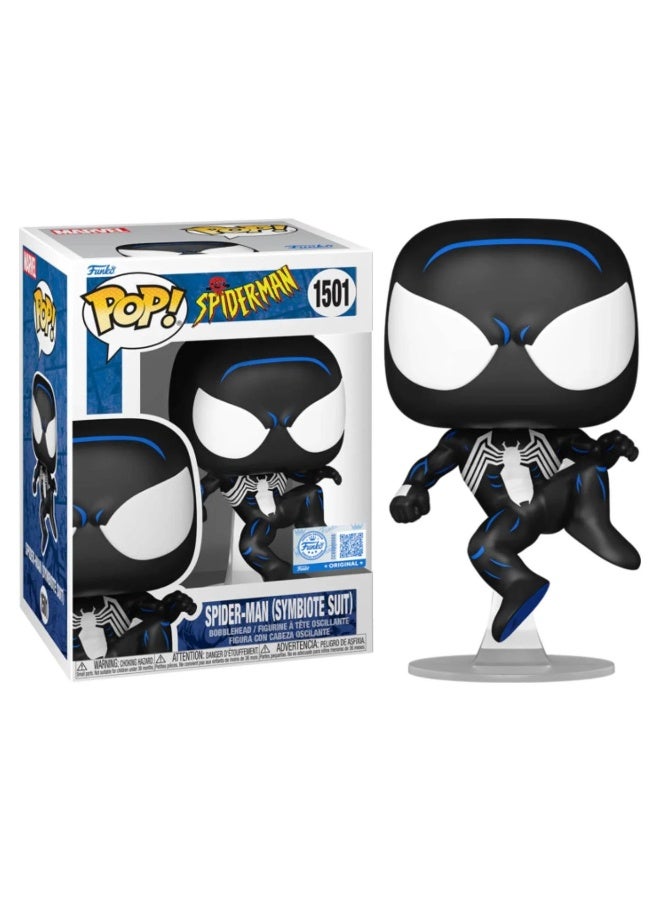 Funko Pop! Spider-Man: The Animated Series Spider-Man (Symbiote Suit) Vinyl Bobblehead (10.4 Cm) - Image 2