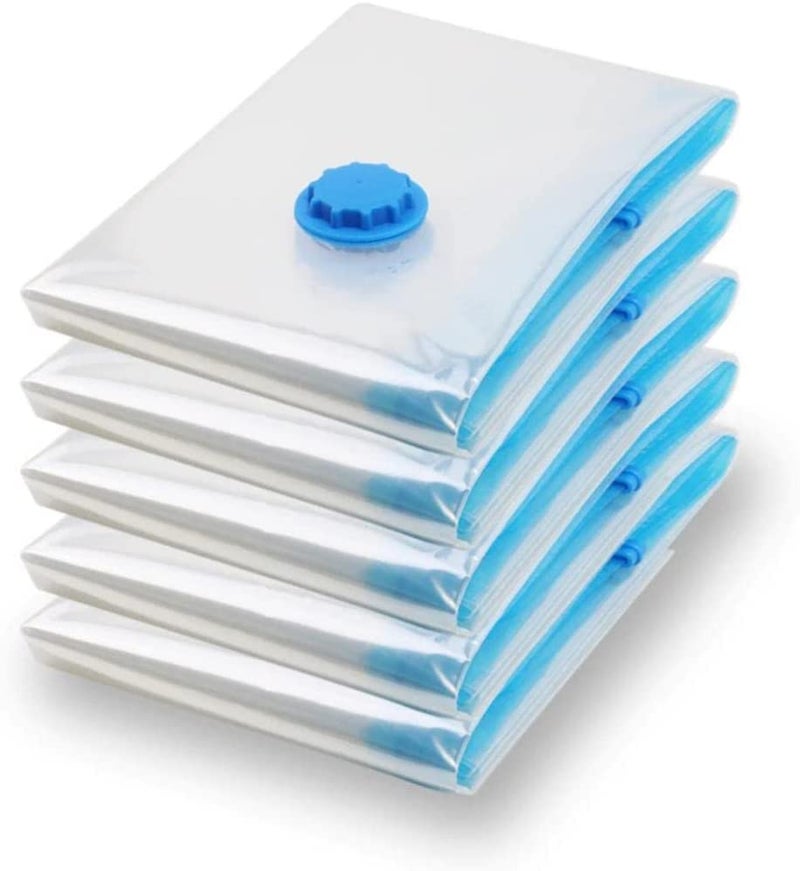 WOLBLIX Wolblix Vacuum Storage Sealer Bags 12 Pcs 6 x Jumbo 6 x Large for Clothes Dress Winter Coats Blankets Pillows Comforters for Travel Space Saver Seal Compression Bags without Pump  - Image 1