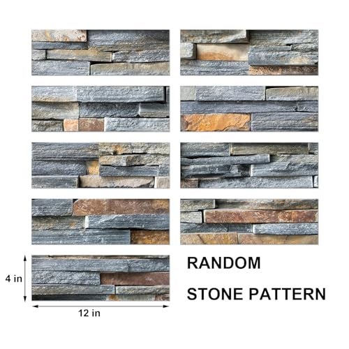 TUOKING 99Pieces Peel and Stick Backsplash Tiles for Kitchen 4x 12 PVC SelfAdhesive Subway Matte Faux Stone Wall Panel Brick Stick on Backspalsh for BathroomLPM1699PCS - Image 3