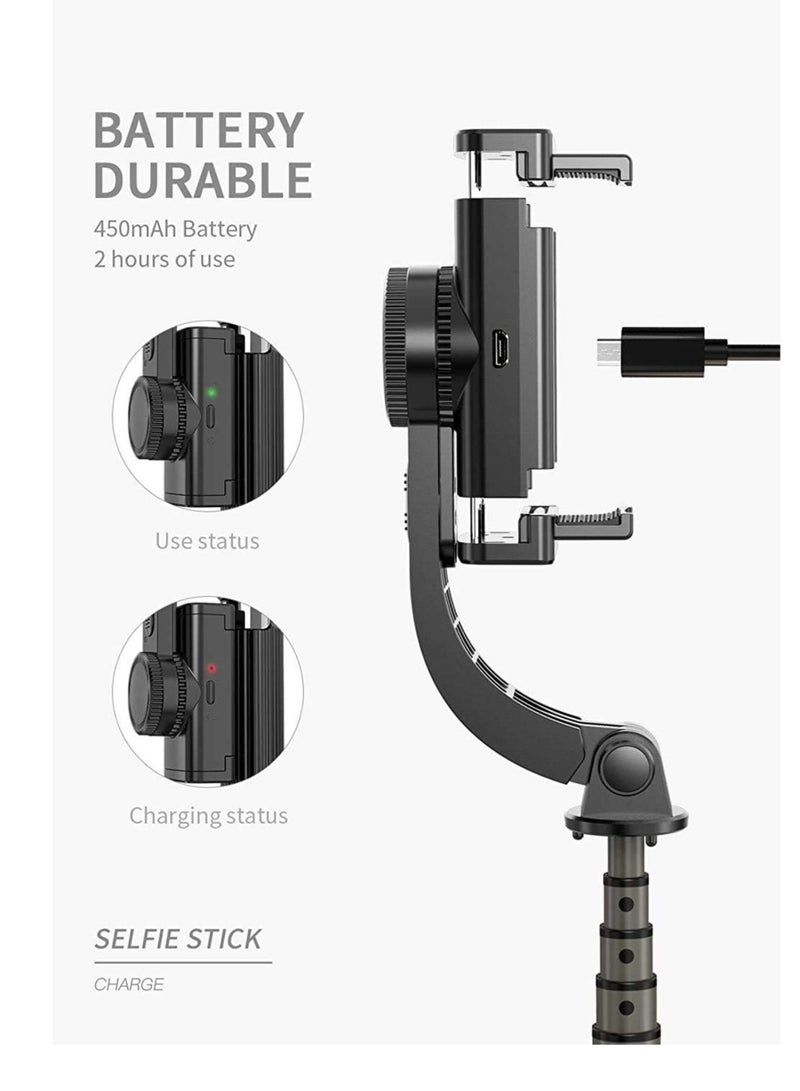 Gimbal Stabilizer for Smartphone L08 Handheld Gimbal with 360°Auto Balance Ant Shake Remote Wireless Bluetooth Selfie Stick Pan-tilt Tripod with Built-in Bluetooth Remote - Image 4