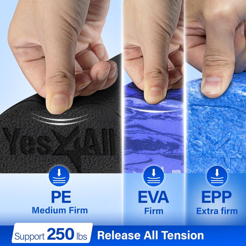 Yes4All High-Density Round Back Roller Foam, Exercise Foam Roller for Yoga, Pilates & Stretching - 12, 18, 24, 36 inch - Image 2