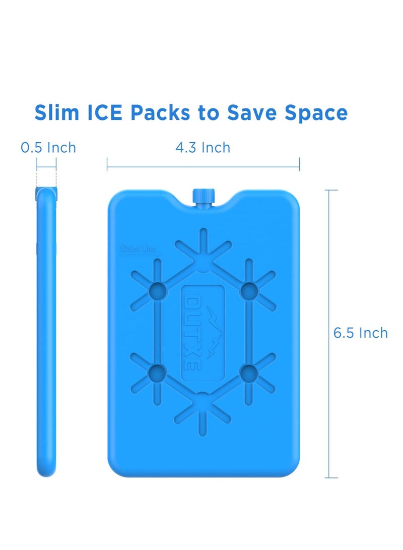 Lunch Box Ice Packs - Reusable ultra-thin freezer packs - Long-lasting cooling packs for refrigerators to keep food fresh in lunch boxes and breast milk bags  - Image 2